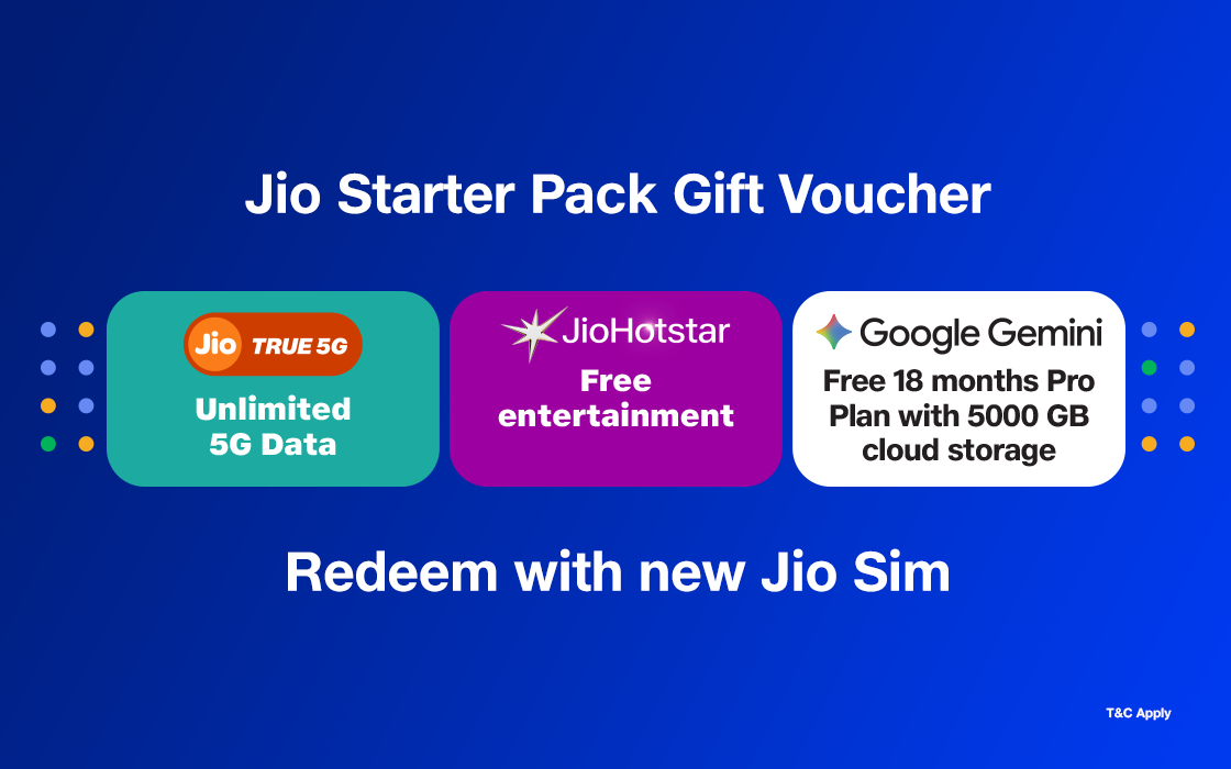 Jio Starter Pack – To Get New Jio SIM – 349 Gift Voucher