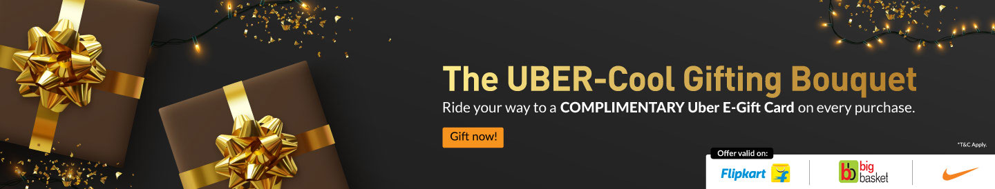 Buy an E-Gift Card and get a complimentary UBER E-Gift Card
