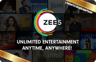 ZEE5 E-Gift Card - Rs. 99 for 1 month subscription