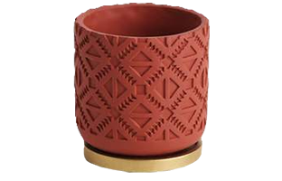 WoW! Chumbak -Carved Planter :Cement