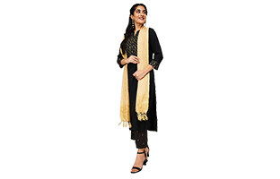 WoW! Melange Women Kurta Set with Mask ( by Lifestyle )
