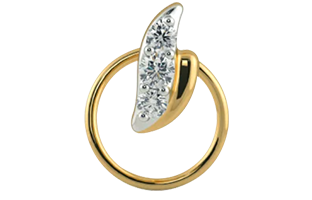 WoW! Gold Verbena Nose Pin (by Bluestone)