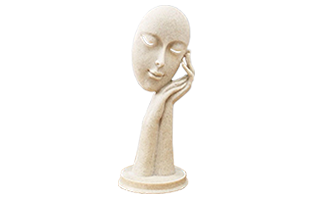 WoW! White Sand Stone Human Figurine (by Pepperfry)