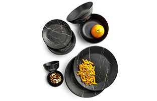 WoW! Home Centre Black marble Dinner Set