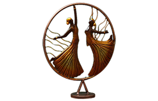 WoW! Iron Human Figurines In Copper (by Pepperfry)